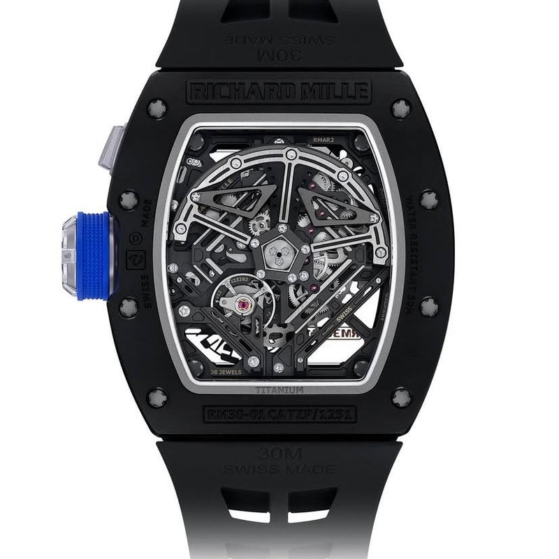 Richard Mille | RM 30-01 | Black Ceramic | Skeletonized Grade 5 Titanium | 1 year warranty